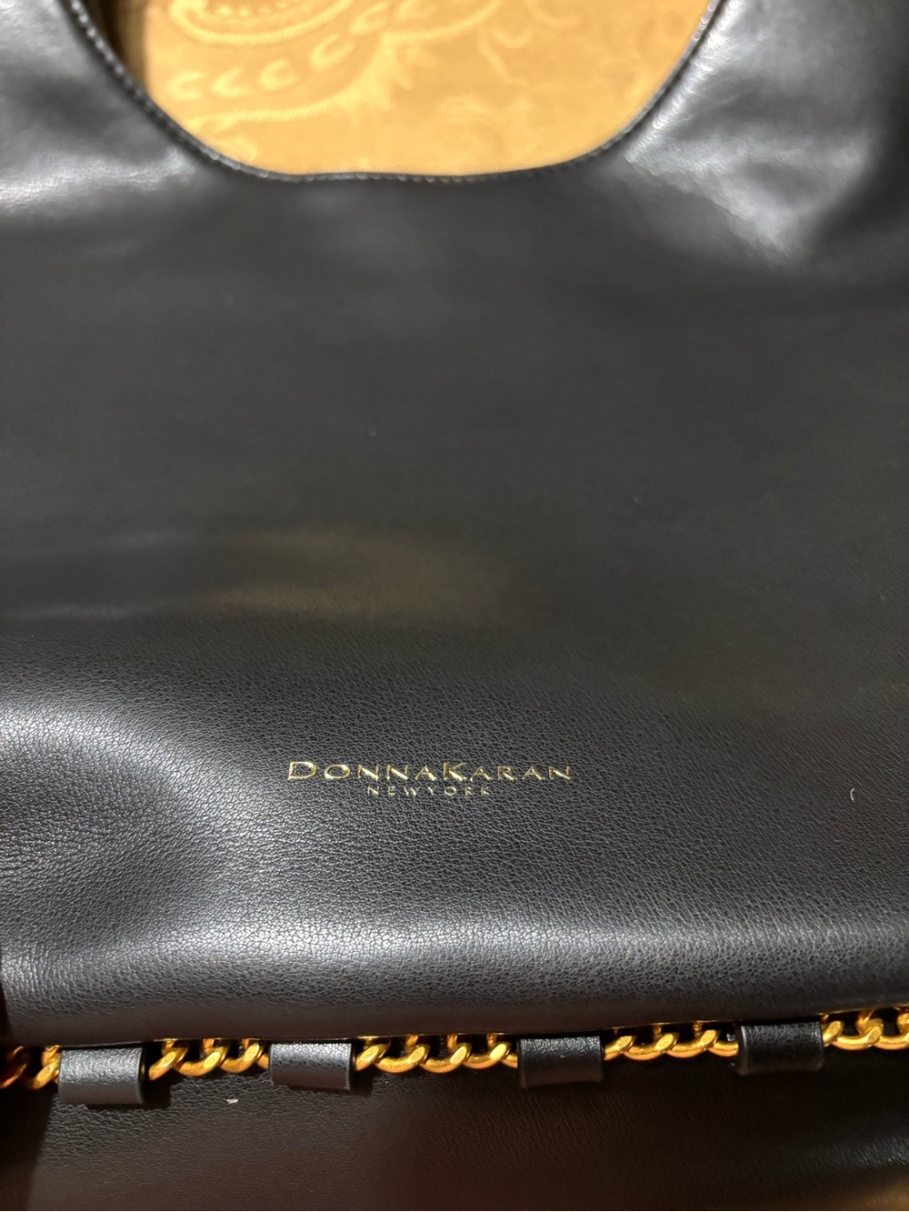 Donna Karan batiste Black Leather triple compartment Shoulder Bag NWT - Picture 7 of 7